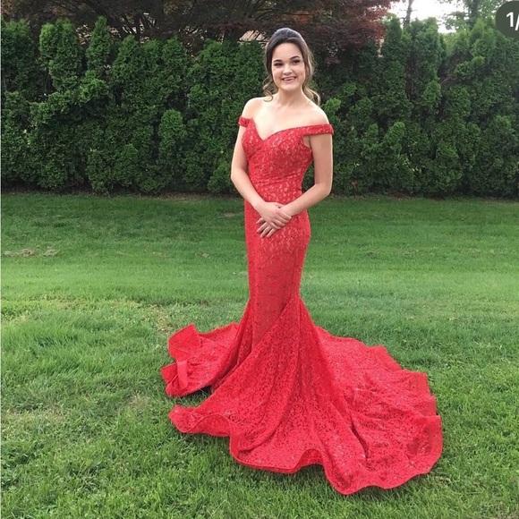 Jovani Red Prom Dress - Picture 6 of 7
